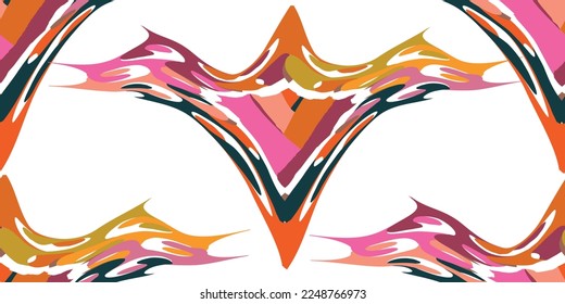 Modern abstract flower, leaf, seamless pattern. designed with creative ideas