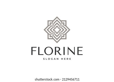 modern abstract flower logo design template.
