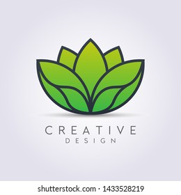 Modern Abstract Flower Vector. Design leaf logos, lotus, rose, beautiful tulips. For health, spa, cosmetics, boutiques, luxurious and colorful..