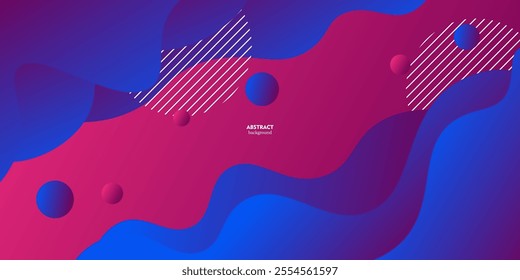 Modern abstract fluid background with blue and purple wave design. eps10