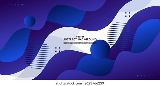 Modern abstract fluid background with blue wave design. Vector eps10