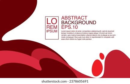 Modern abstract fluid background with red combination color for promotion poster