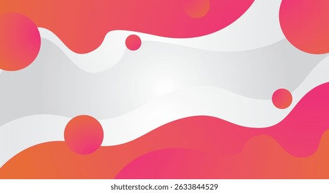 Fundo fluido abstrato moderno laranja vermelho, perfeito para decoração de parede