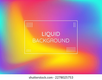 Modern abstract fluid bright background. Vector liquid colors backdrop.