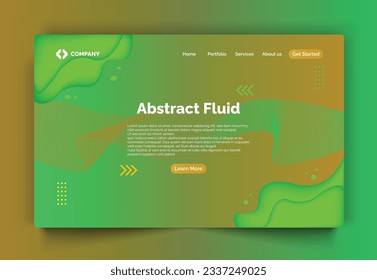 Plantilla moderna de diseño de fluidos abstractos, conceptos para el desarrollo de sitios web, ilustración vectorial 