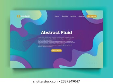 Modern abstract fluid design template, concepts for website development, vector illustration 