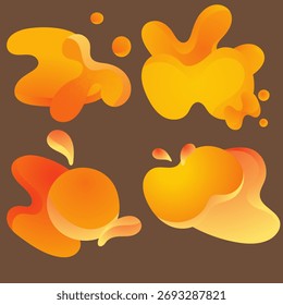 elementos fluidos abstratos modernos para web e título de design online