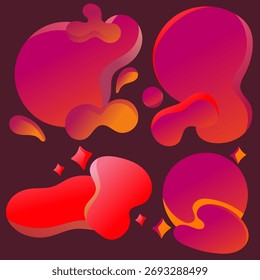 modern abstract fluid elements for web and online design title