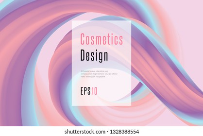 Modern abstract fluid liquid pastel colors lines, geometric shapes, trendy background. Vector EPS 10 illustration