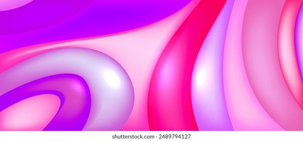 Modern abstract fluid pink purple background. Flowing soft colours. Dynamic liquid shapes wallpaper. Premium quality vector design.