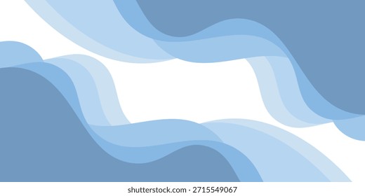 Fondo de onda fluida abstracto moderno con capas azules superpuestas, perfecto para presentaciones, Sitios web y diseño de marca.