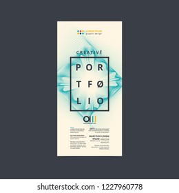 Modern abstract flyer Layout with blend shapes. Vector illustration.   