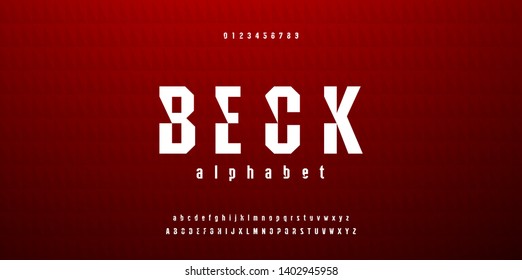 Modern abstract font alphabet numbers. Technology and sport split, cut, or diamond concept graphic element. vector illustraion