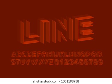 Modern Abstract Font  Set of Alphabet Text Design.
