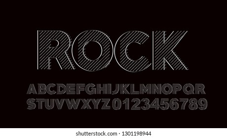 Modern Abstract Font  Set of Alphabet Text Design.