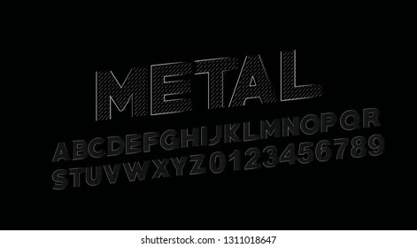 Modern Abstract Font  Set of Alphabet Text Design.