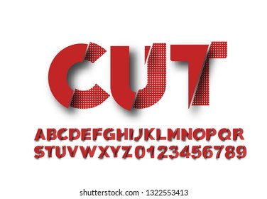 Modern Abstract Font  Set of Alphabet Text Design.