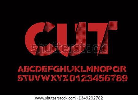 Modern Abstract Font  Set of Alphabet Text Design.