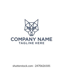 modern abstract fox animal logo