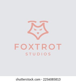Diseño del logotipo de la tecnología moderna de zorro abstracto