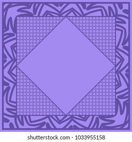 Modern abstract frame floral pattern. vector illustration. for invitation, wedding, wallpaper. purple color