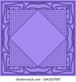 Modern abstract frame floral pattern. vector illustration. for invitation, wedding, wallpaper. purple color