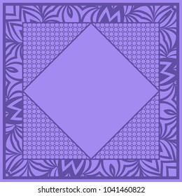 Modern abstract frame floral pattern. vector illustration. for invitation, wedding, wallpaper. purple color