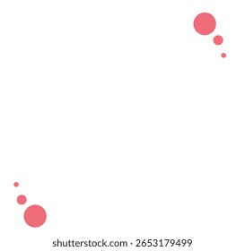 Modern abstract frame with pink dot accents, perfect for playful borders, creative banners, or contemporary layout decorations.
