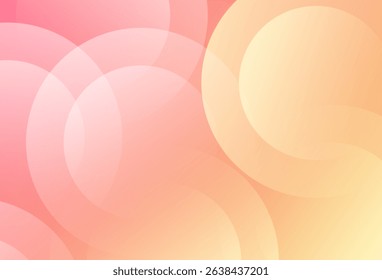 Modern abstract frame. Yellow and pink gradations. Circle shape. Trendy. Circle shape. Vector illustration.