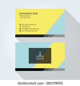 Modern abstract fresh Corporate business card template vector design