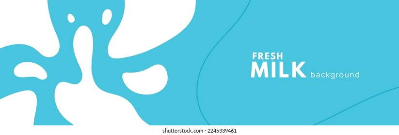 Modern abstract fresh milk background. Splash yogurt, milky pattern. Flat vector illustration