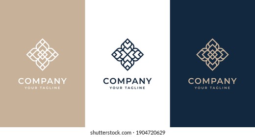 Modern abstract furniture logo. Vector illustration.	
