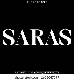 Modern abstract futuristic alphabet display font vector illustration