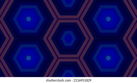 Modern abstract futuristic hexagonal background, Network connection concept blue brown vector illustration, geometric hexagon pattern seamless