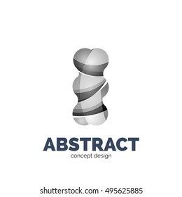Moderno abstrato vetor futurista logotipo. Design geométrico limpo mínimo, criado com ondas sobrepostas