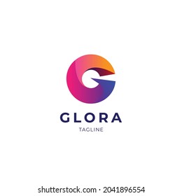 Plantilla de diseño de logotipo G Mark de resumen moderno