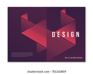 Modern abstract geometric a4 size cover design for brochure magazine flyer report catalog. Vector illustraion