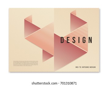 Modern abstract geometric a4 size cover design for brochure magazine flyer report catalog. Vector illustraion