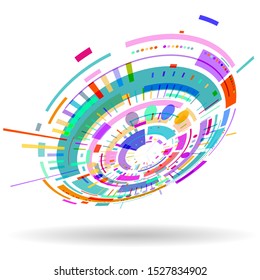 Modern abstract geometric backgro 3D
