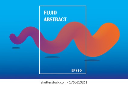 Modern abstract geometric background. 3d Fluid shape illustration. Trendy colorful lines. Eps10 vector.
