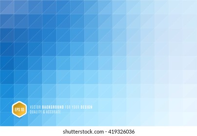 Modern Abstract geometric background with blue triangles for business, technology and science design layout template and web banners. Digital pixel mosaic for internet. Vector texture illustration.