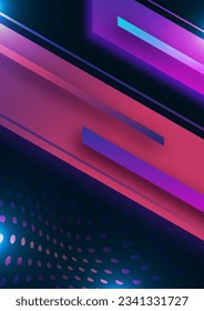 Modern abstract geometric background. Colorful tilted rectangles. Place for text. Corporate design. Vector illustration