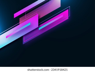 Modern abstract geometric background. Colorful tilted rectangles. Place for text. Corporate design. Vector illustration