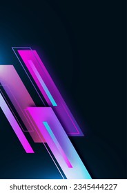 Modern abstract geometric background. Colorful tilted rectangles. Place for text. Corporate design. Vector illustration