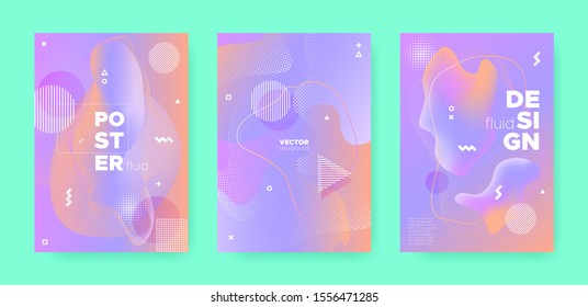 Modern Abstract Geometric Background. Contemporary Effect. Orange Gradient Flow Shapes. Trendy Pastel Wave Covers. Memphis Geometric Elements. Wave Gradient Shape. Abstract Geometric Elements.