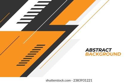 Modern abstract geometric background design with grey orange and white color. Sport background design