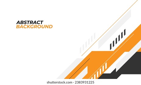 Modern abstract geometric background design with grey orange and white color. Sport background design