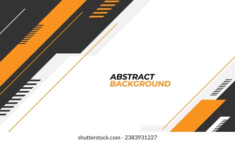 Modern abstract geometric background design with grey orange and white color. Sport background design