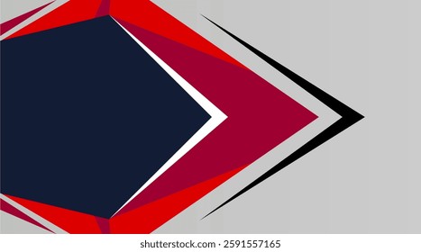 modern Abstract Geometric background design with basic colors grey, red and black for template, poster, flyer design. Vector illustration 592