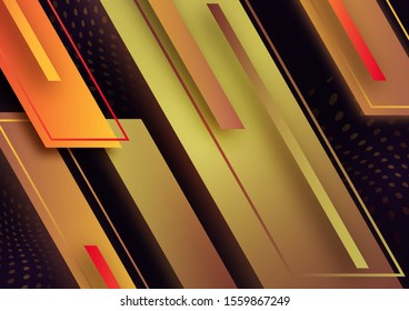 Modern abstract geometric background with gradient stripes and dots. Bright business template. Vector illustration.